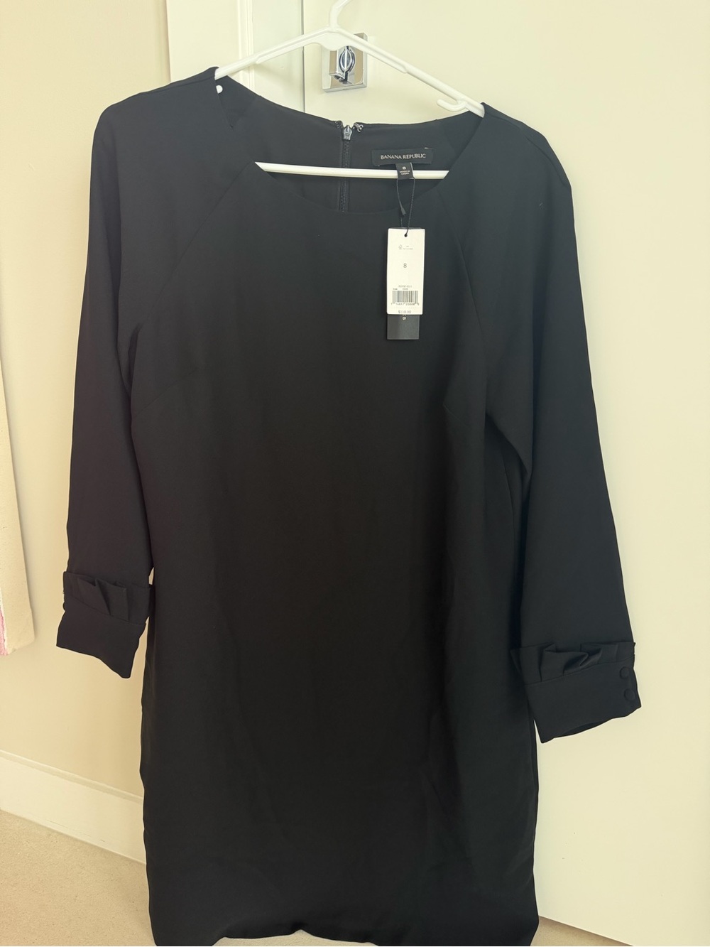 Banana Republic Black Long Sleeve Shift Dress